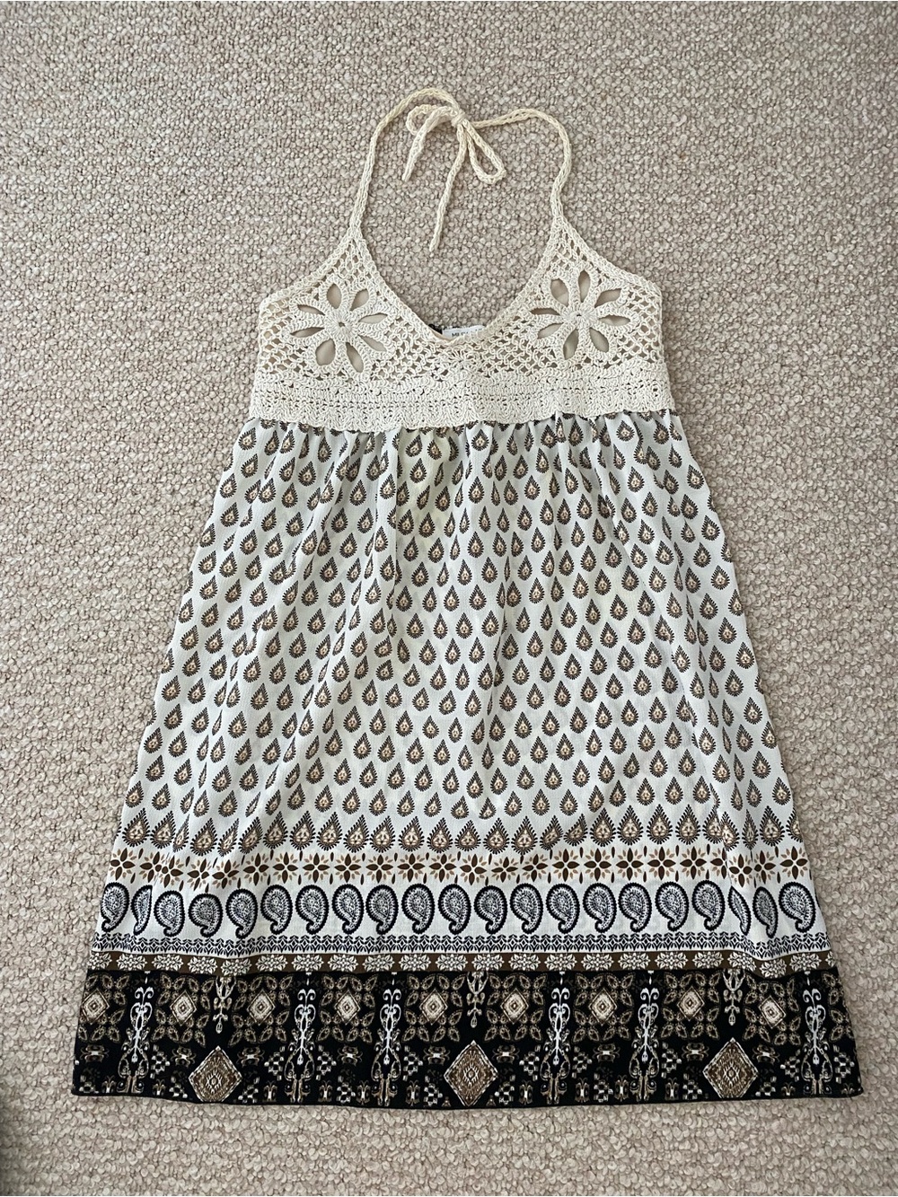 Crochet Halter Neck Dress